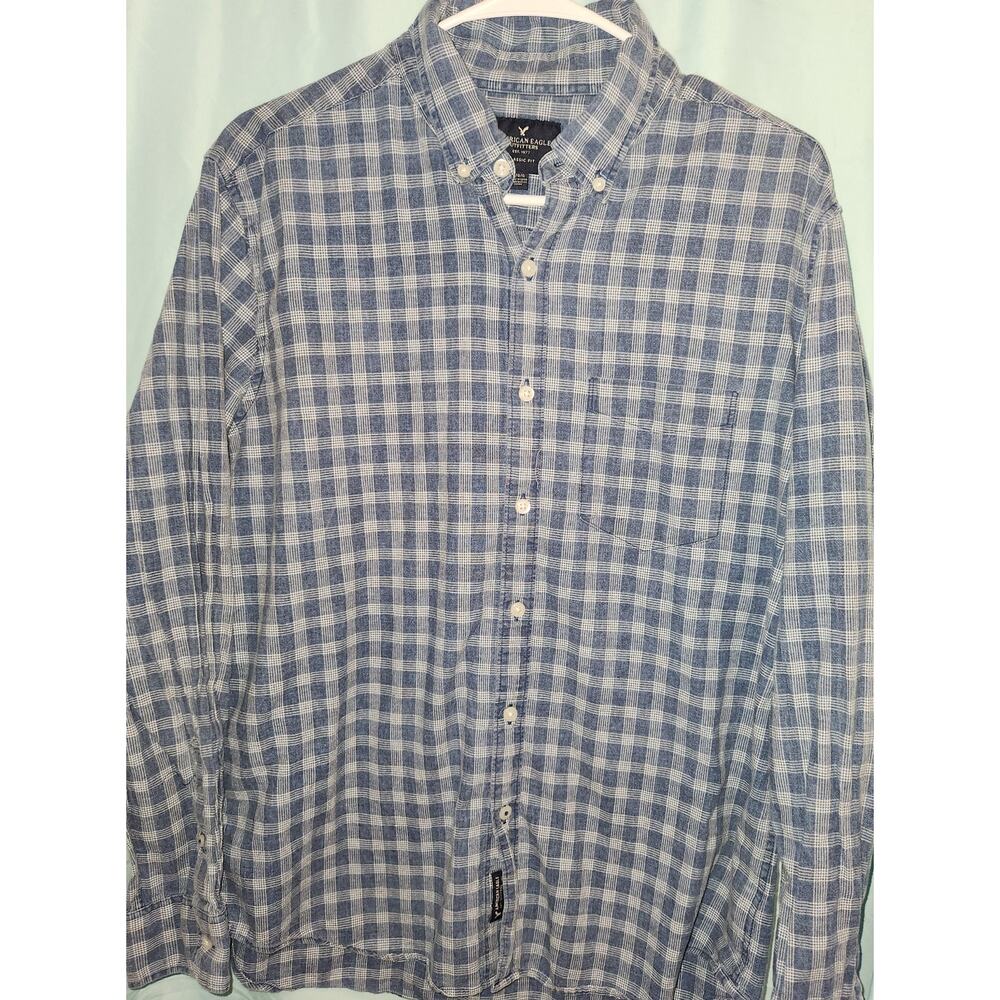 American Eagle Button‎ Down Long Sleeve Men's Large